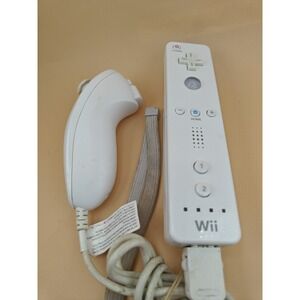 Official White Wii Remote & Nunchuk (Nintendo, 2006) #2 - Tested & WORKS
